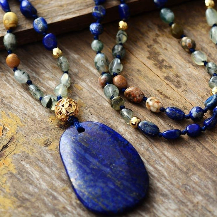 Collar lapis-lazuli y jaspe