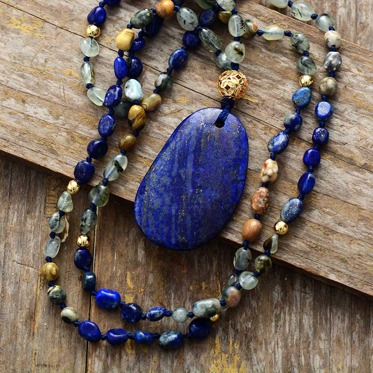 Collar lapis-lazuli y jaspe