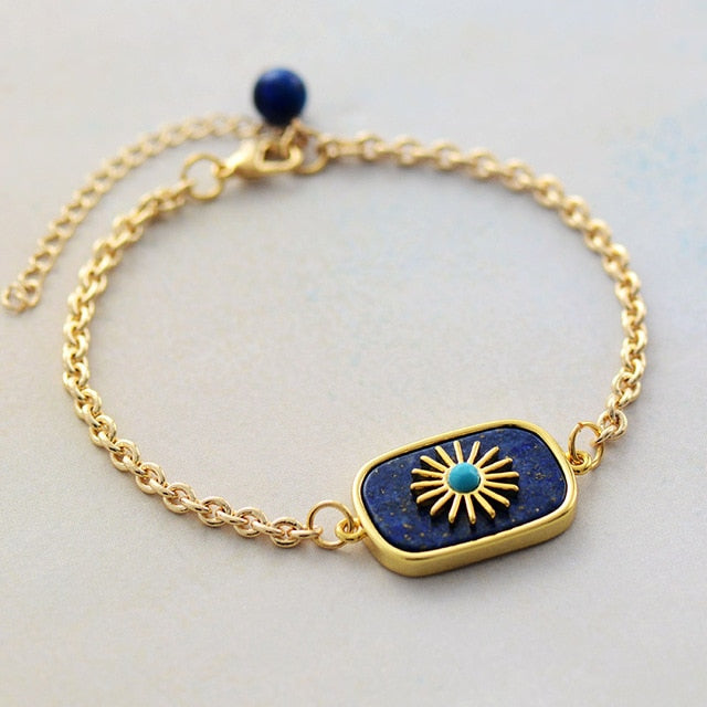 Bracelet "Amulette" en Lapis-lazuli